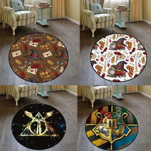 Round Magic College Hat Book Floor Rug Doormat Square Carpet Bedroom Kitchen Living Room Non-slip Mat Gifts