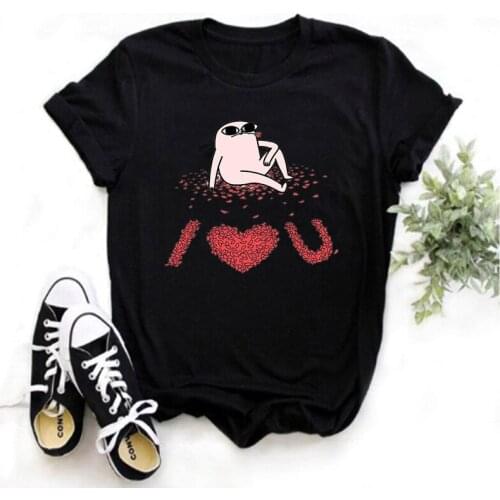 LINNA ladies t-shirts cute printed t-shirts ladies t-shirt clothes tops girls t-shirts t-shirts funny ladies t-shirts cute