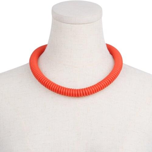 YD&YDBZ Multicolor Rubber Choker Necklaces For Women Punk Twisted Singapore Chain Short Necklace Handmade Jewelry Accessories