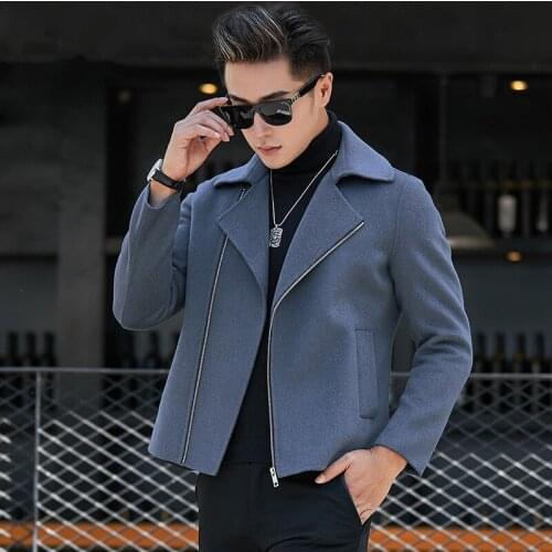2019 Real Wool Coat Autumn Winter Jacket Men Clothes 2019 Double Side Woolen Coat Men Jacket Plus Size Abrigo Hombre XY-198823