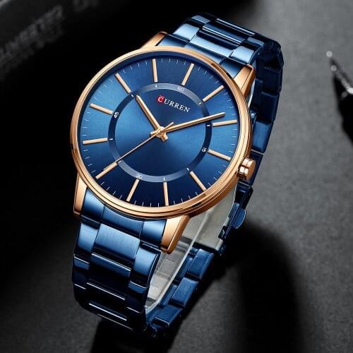 Top Brand CURREN Man Watch Fashion Luxury Brand Stainless Steel Quartz Wristwatches Simple Thin Male Watches Relojes Para Hombre