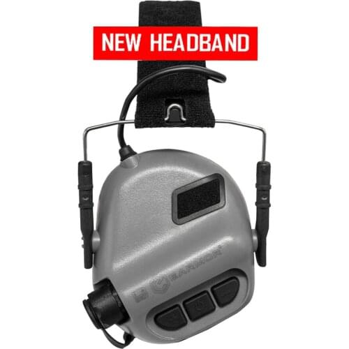 EARMOR New Headsets M31 MOD3 Noise Reduction Grey Hearing Protector for Shooting Military Aviation Communication Earphones
