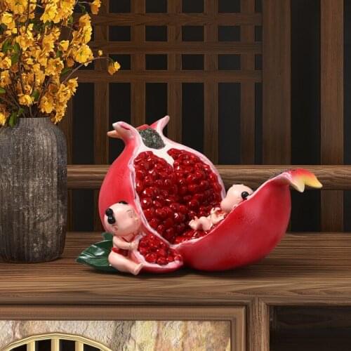 Room Decor Duozi Duofu Pomegranate Ornament Figurine Living Room Home Decoration Fuwa Porch Ornaments Wedding Gifts