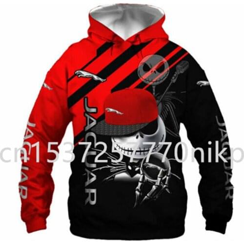 2021 New Jaguar Brand Mens Hoodie High Quality Mens Clothes Oversized Hoodie Harajuku Hip Hop Streetwear 3D Anime Sweatshirt