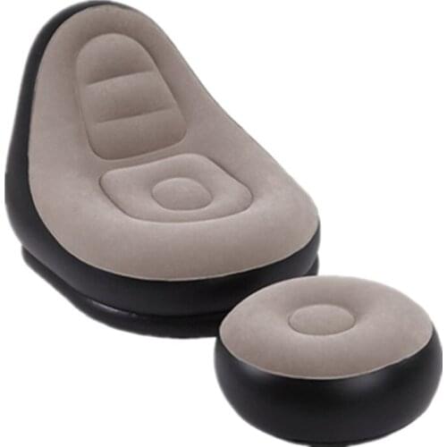 New lazy inflatable sofa single flocking sofa set outdoor inflatable sofa recliner