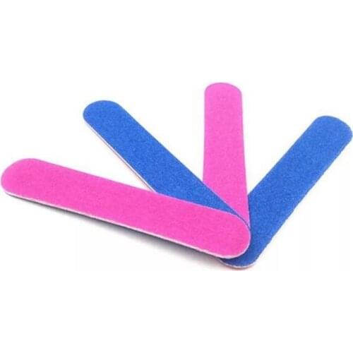 1 Pc Pro Nail Art Care Sanding Manicure Gel Nails File 180/240 Grit Tool,Double Sided Premium Finger Nail File Set ,random Color