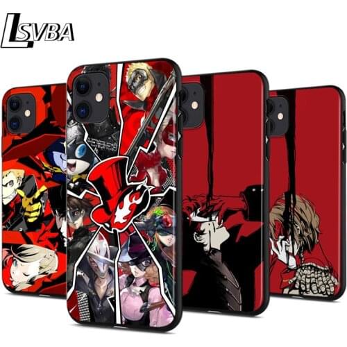 P5 P Persona 5 Anti-fall Silicone Phone Case For iPhone 11 Pro XS Max X XR 6S 6 7 8 Plus 5S Soft Black Cover Capa