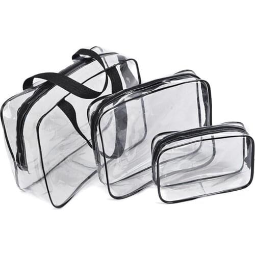 1 PC Practical Waterproof Makeup Bag Transparent Travel Cosmetic Wash Bag Storage Case Toiletry Bag Organizer Trousse New