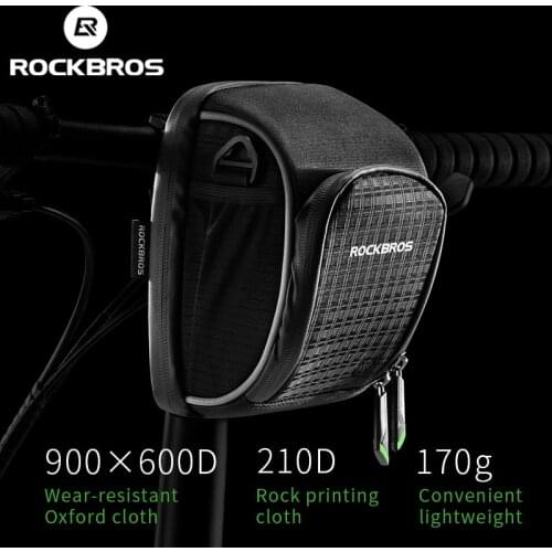 RockBros Bicycle Bike Handlebar Bag With Rain Cover Cycling Top Tube Bag MTB Folding Bike Bicycle Front Bag Bike Accessories