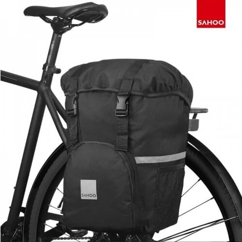 Roswheel Sahoo Series 14891-A-SA Bike Tail Rear Seat Trunk Bag Bicycle Saddle Bag Rack Side Panniers Pouch 15L