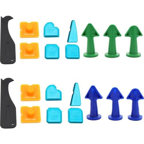 10pcs/set Silicone Sealant Spreader Spatula Shovel Cleaning Corner Scraper Caulking Tools Sealant Nozzle Applicator