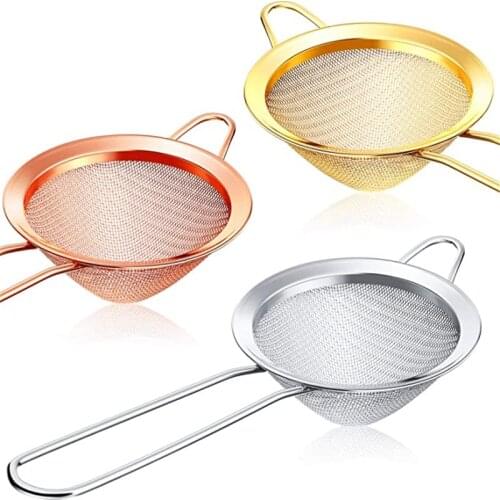 Cocktail Strainer Stainless Steel Tea Strainers Conical Food Strainers Fine Mesh Strainer Practical Bar Strainer Tool