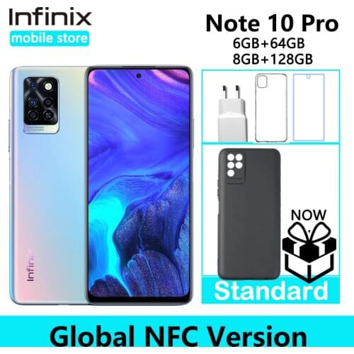 Global Version Infinix Note 10 Pro NFC Support 5000 Battery 33W Super Charge 6.95'' Display Smartphone Helio G95 64MP Camera