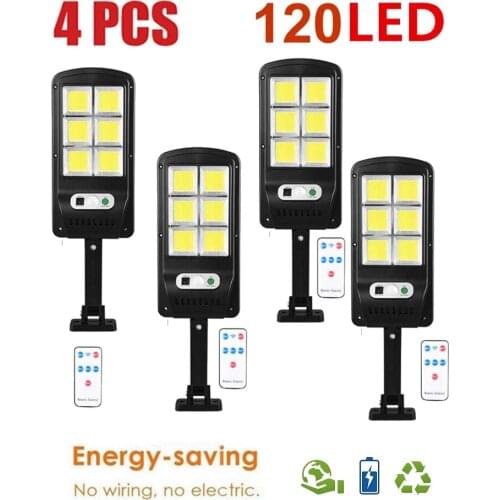 4pcs Super Bright Solar Lights 48 LED Solar Power Outdoor Motion Sensor Light,LED on Both Side Waterproof for Deck,Yard,Garden