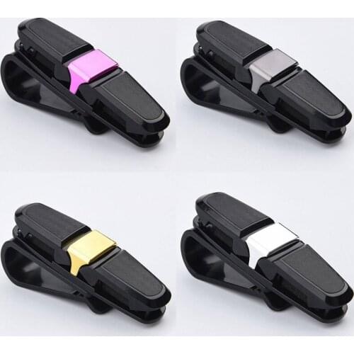 Universal Car Sunglasses Holder Clip for Auto Sun Visor Ticket Card Clamp Fastener Clip Portable Car Glasses Cases Stand