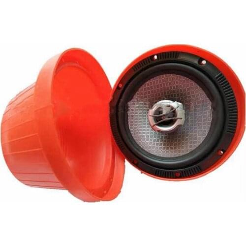 2Pcs 6.5 Inch Universal Car Speaker Waterproof Cover Speaker Silicone Sound Insulation and Heat Insulation Gasket
