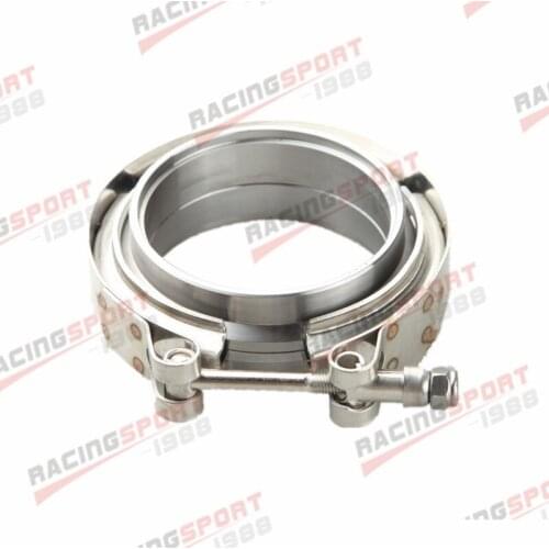 2.5" Self Aligning Male/Female V-Band Vband Clamp CNC Mild Steel Flange Kit