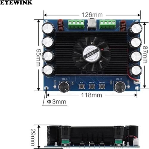 XH-A374 TDA7850 Bluetooth Audio Module 4 Channel Power Amplifier Board 50W*2+50W*2 Dual Stereo Class AB Audio Module