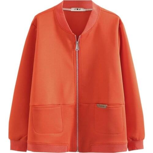 Women Clothing Jacket Plus Size 2021 Autumn New Show Thin Leisure Female Zipper Baseball Collar Coat