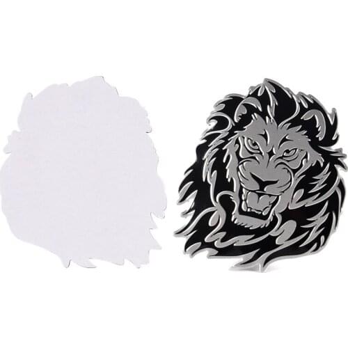1pc 3D car Aluminum alloy sticker personality lion auto logo badge emblem tail decal