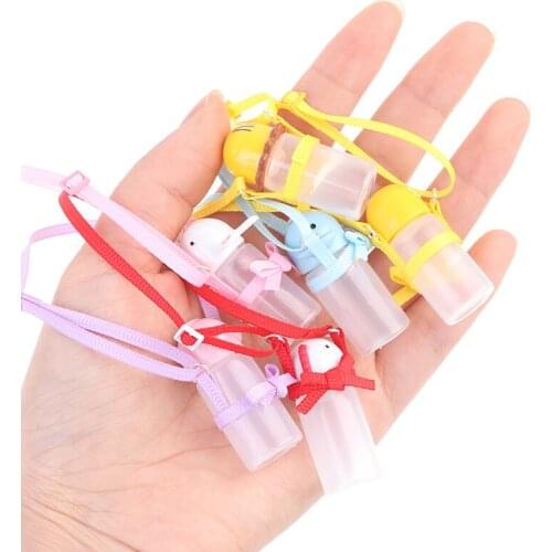 1PC New Creative Colorful 1:6 Dollhouse Miniature Water Cup Kettle Toy Cap Can Be Opened Doll Decor Accessories Toy Gift