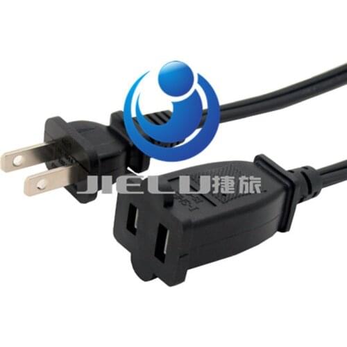 300cm USA Outlet Saver Power Extension Cord Cable 2-prong 2 Outlets for Nema 1-15P to Nema 1-15R,1 pcs