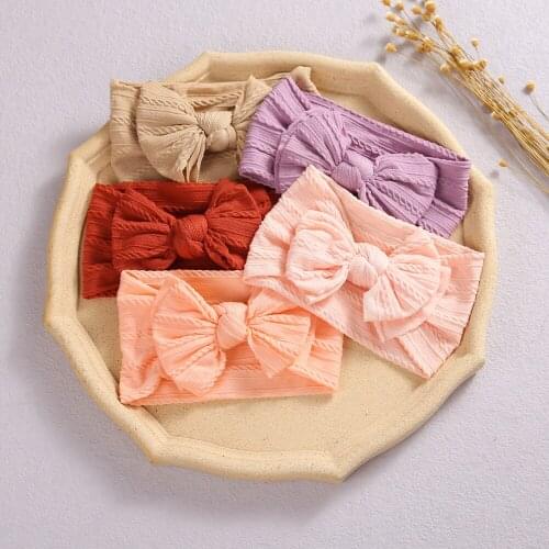 10 Pcs/lot Wholesale New European And American 0-3 Years Old Comfortable Lovely Hair Accessories Nylon Bow Headband