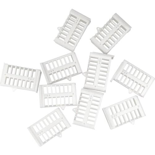 10Pcs Bee Queen Cage Beekeeping Product White Removable Plastic Honeybee Queen Cage For Beekeeper Beekeeping Supplies