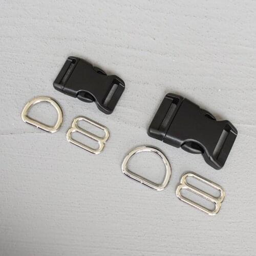 100 Sets 20/25mm Plastic Buckle Quick Side Release Curved Metal Buckle for Bag DIY Paracord Buckles For Bracelet