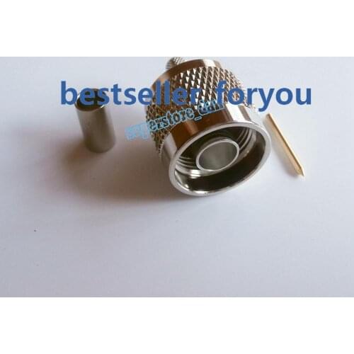 1x Connector Straight N Male Plug Crimp RG58 RG142 LMR195 RG400 Cable