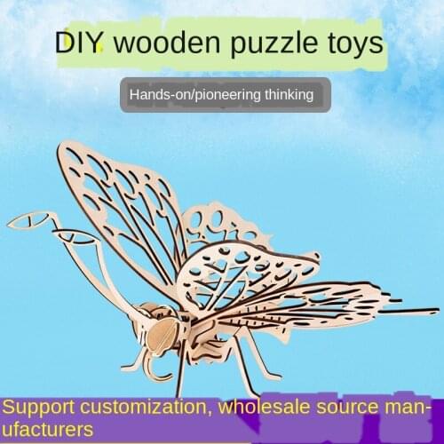 3D Wooden Handmade Butterfly Model Puzzle Toys Crafts Gifts Ornaments Creative Birthday Gifts P313