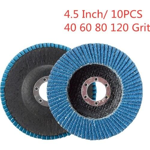 5pcs/10pcs Quality Flap Discs 115mm 4.5 Sanding Discs 40/60/80/120 Grit Grinding Wheels Blades for Angle Grinder