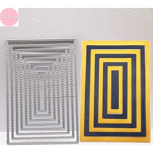 5pcs Lace Frame Background Metal Cutting Dies Scrapbooking Card Making Craft Stencil Stamps and Slimline Dies