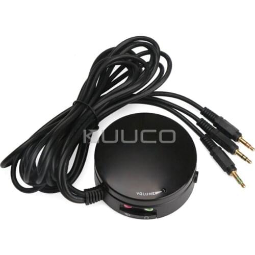 PC Audio Switch Converter Volume Control Audio Controller Switchable Giant Volume Knob with Micphone Interface and 5 Feet Cable