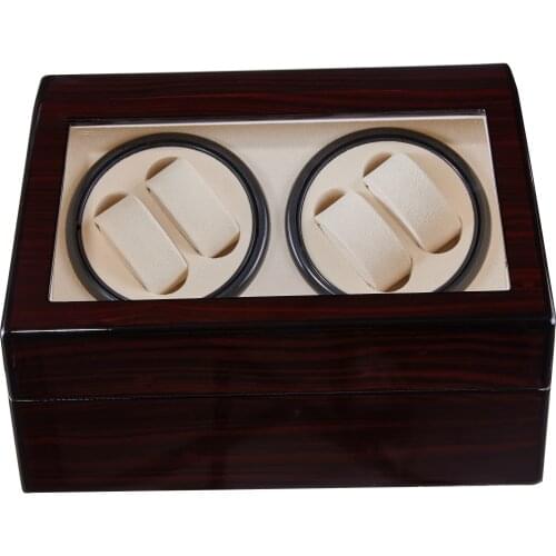 Automatic Watch Winder Winder Wooden Watch Winding Winder Storage Watch Box Collection Display Double Head Silent Motor Box