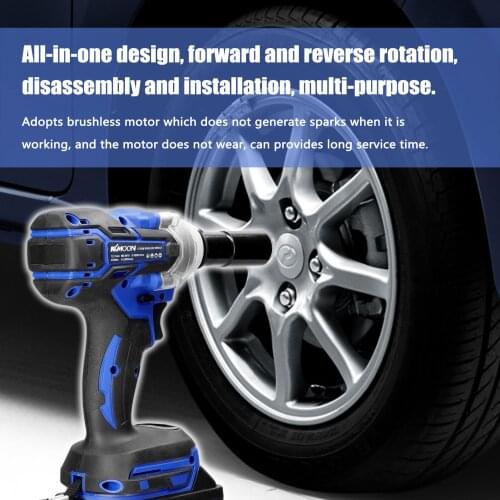 21V Cordless Electric Wrench Brushless Motor Stepless Speed Control High Torque Power Tool Practical Installation Device