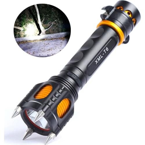 Safety Hammer Flashlight Super Bright USB Rechargeable Led Strong Light Flashlight Long-range Household Outdoor Portable Lights