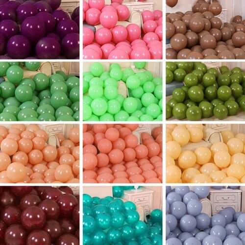 Large Retro Color Balloon Thickened 10 Inch Large Super Large Net Red Morandi Color Birthday Scene Decoration