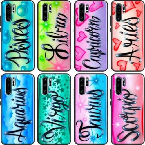 Aquarius Taurus Virgo Constellation Case For Huawei P20 P30 P40 Lite P Smart 2019 2021 Nova 5T Honor 20 Pro 8A 8X 9X 10i Coque