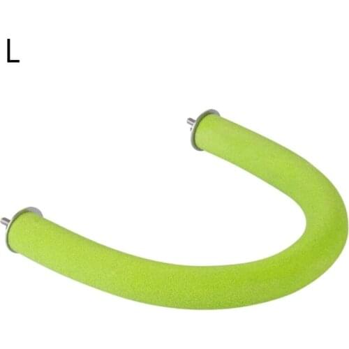 Parrot Perch Wooden Bird Stand U Shape Nail Perches Claw Grinding Cage Toys