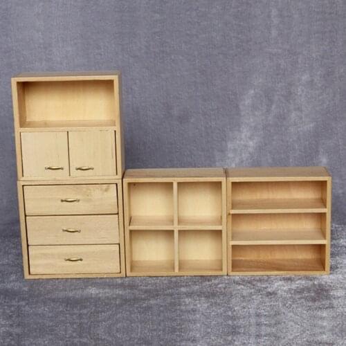 G07-X405 children gift Toy 1:12 Dollhouse mini Furniture Miniature rement Doll accessories DIY display Cabinet 1set