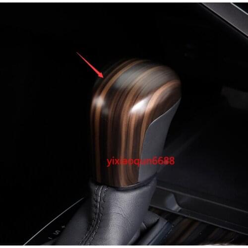 For TOYOTA 2018 CAMRY Peach Wood Grain Inner Gear Lever Shift Knob Frame Trim 1pcs