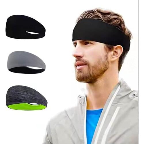 Men Sweatband Sports Headband Stretch Elastic Women Yoga Running Hair Band For Men Outdoor Sport Headwrap Fitness Sports Safety