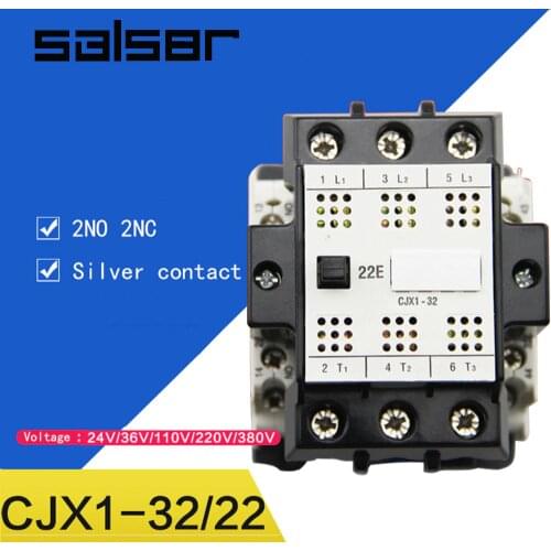 Communication CJX1-32/22 3TB44 AC Contactors 2NO 2NC Power Electric 380v 220v 110v 36v 24v Motor Coil
