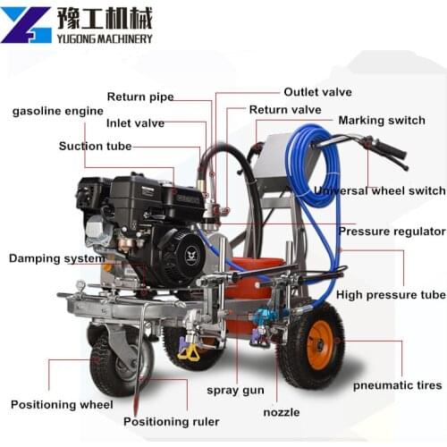 Gasoline Marking Machine Highway Line Cold Paint Highway Marking Paint Spraying Machine For Cement Road Marking