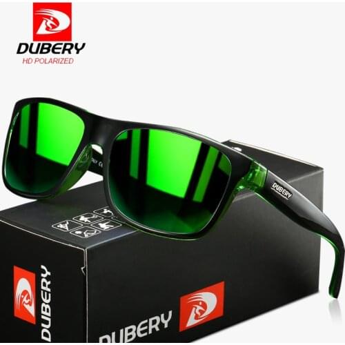 DUBERY 2021 Fashion Polarized Sunglasses Men High Quality Eyeglasses Frame Square Sun Glasses Sport Style UV400 Goggles
