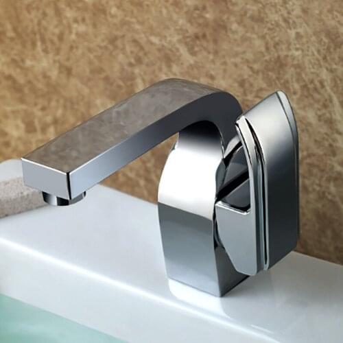 Vidric Fashionable Faucet Bathroom Chrome Mixer Tap Single handle Single hole Surface Mounted Bathroom Sink Faucet