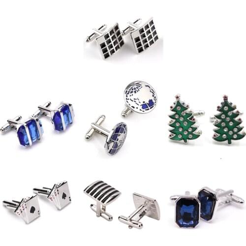 Men French Shirt Cufflinks New High Quality Enamel Round Carving Pattern Retro Pattern Cufflinks