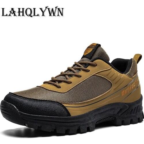 Fall new mens hiking shoes outdoor anti-skid retro leather boots breathable casual thick-soled casual mens shoes H669