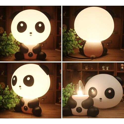 Panda Dog Bear Rabbit Shape Baby Kid Sleeping Bedroom LED Glow Cute Nursery Night Light Desk Table Lamp